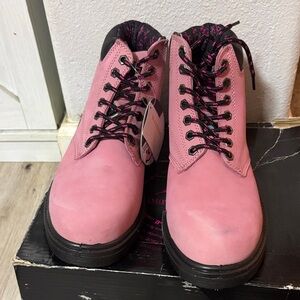Moxie Trade Pink Women's Steel Toe Boots